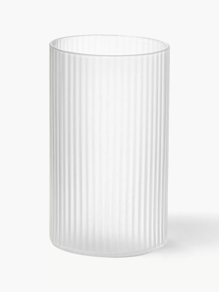 Wassergläser-ferm LIVING Mundgeblasener Deckel Ripple für Karaffe Semi-transparent, matt