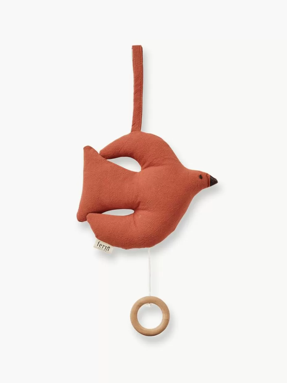 Spieluhren & Mobiles-ferm LIVING Kids Musik-Mobile Swif Bird aus Bio-Baumwolle Terrakotta, Buchenholz