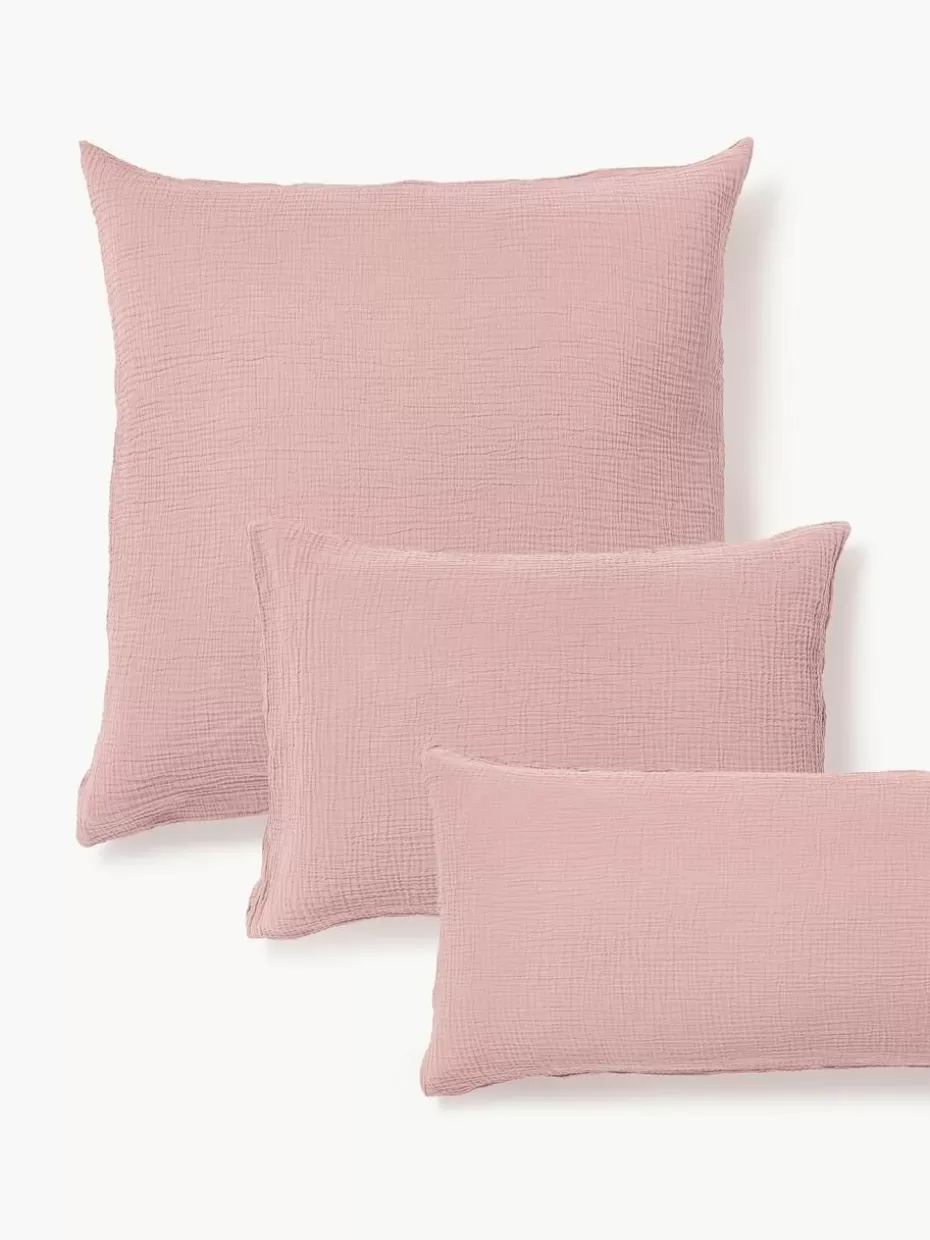 Kopfkissenbezüge-Westwing Collection Musselin-Kopfkissenbezug Odile Mauve