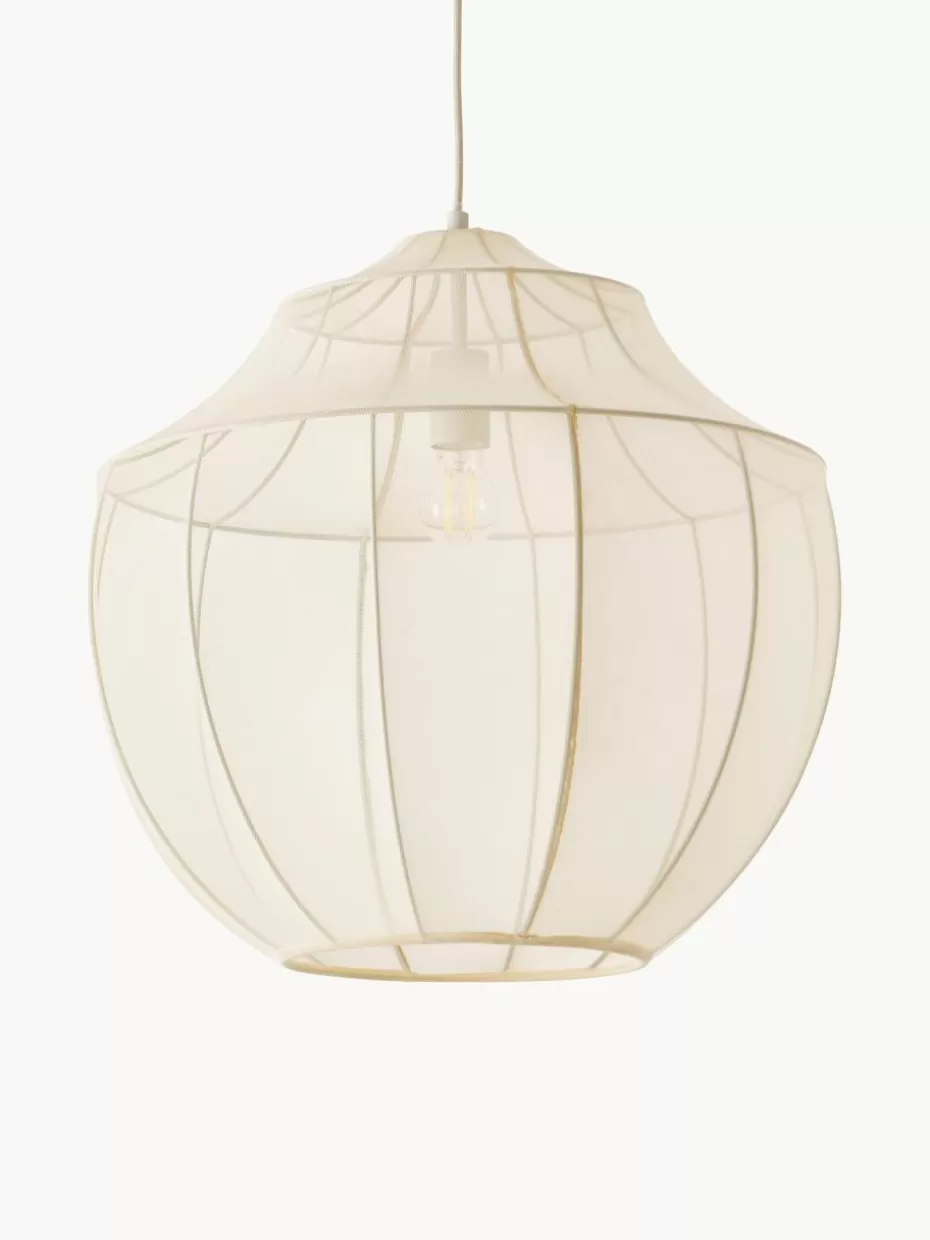 Pendelleuchten-Westwing Collection Netzstoff-Pendelleuchte Beau Hellbeige