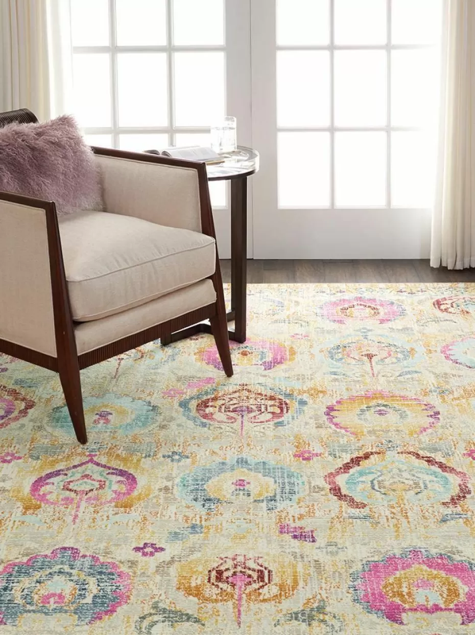 Rechteckige Teppiche-Westwing Niederflor-Teppich Kashan mit Ornamenten