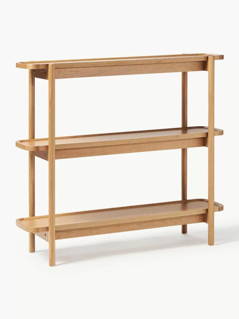 Konsolen | Regale-Westwing Collection Niedriges Holz-Regal Libby Eichenholz