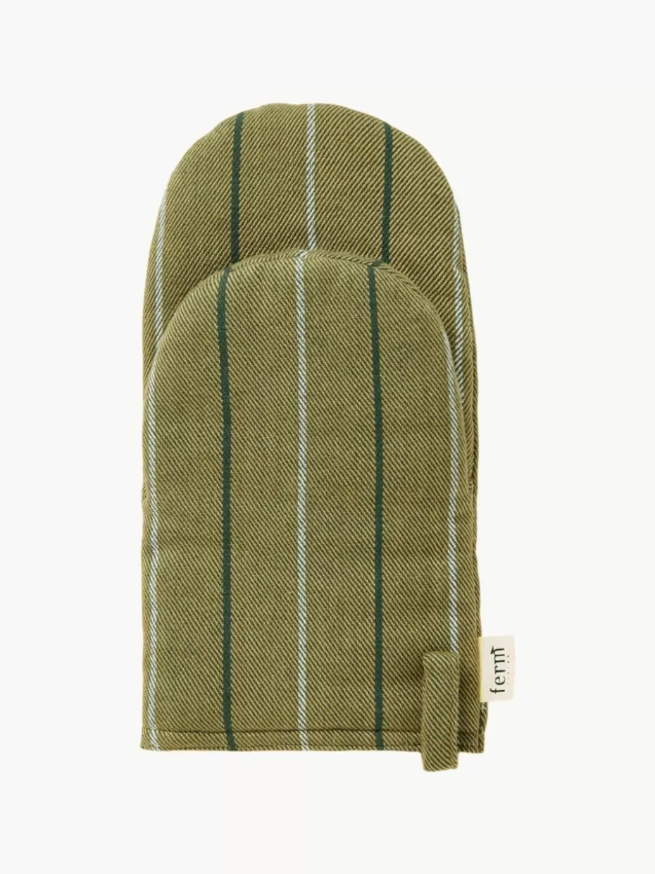 Weihnachtsbacken | Küchentextilien-ferm LIVING Ofenhandschuh Ito aus Bio-Baumwolle Grüntöne