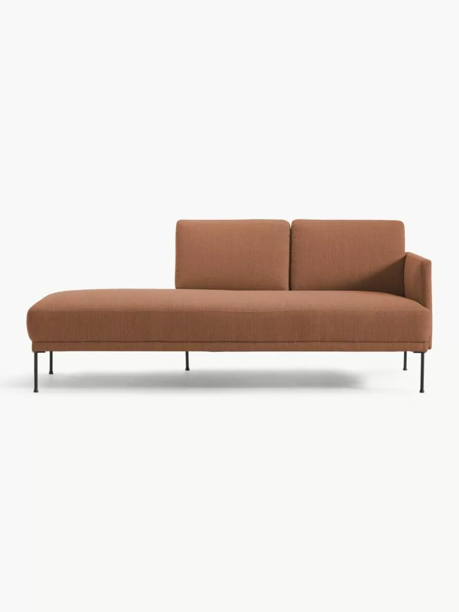 Sofas | Sofaserien-Westwing Collection Ottomane Fluente Webstoff Nougat