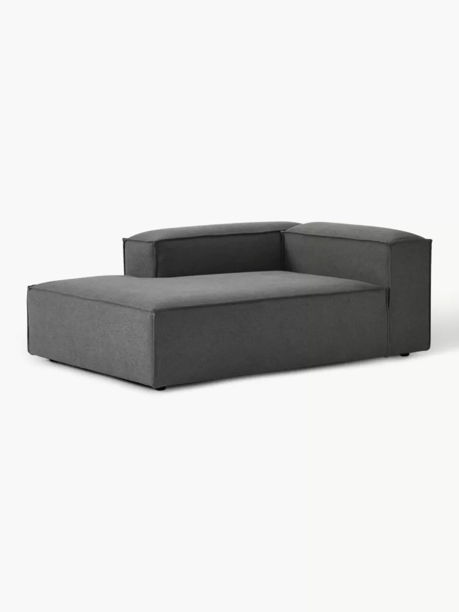 Sofas | Sofaserien-Westwing Collection Ottomane-Eckmodul Lennon Webstoff Anthrazit