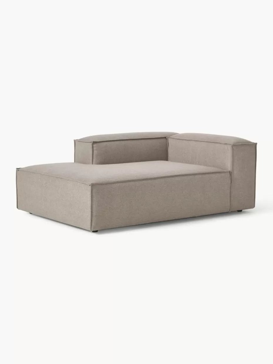 Sofas | Sofaserien-Westwing Collection Ottomane-Eckmodul Lennon Webstoff Taupe