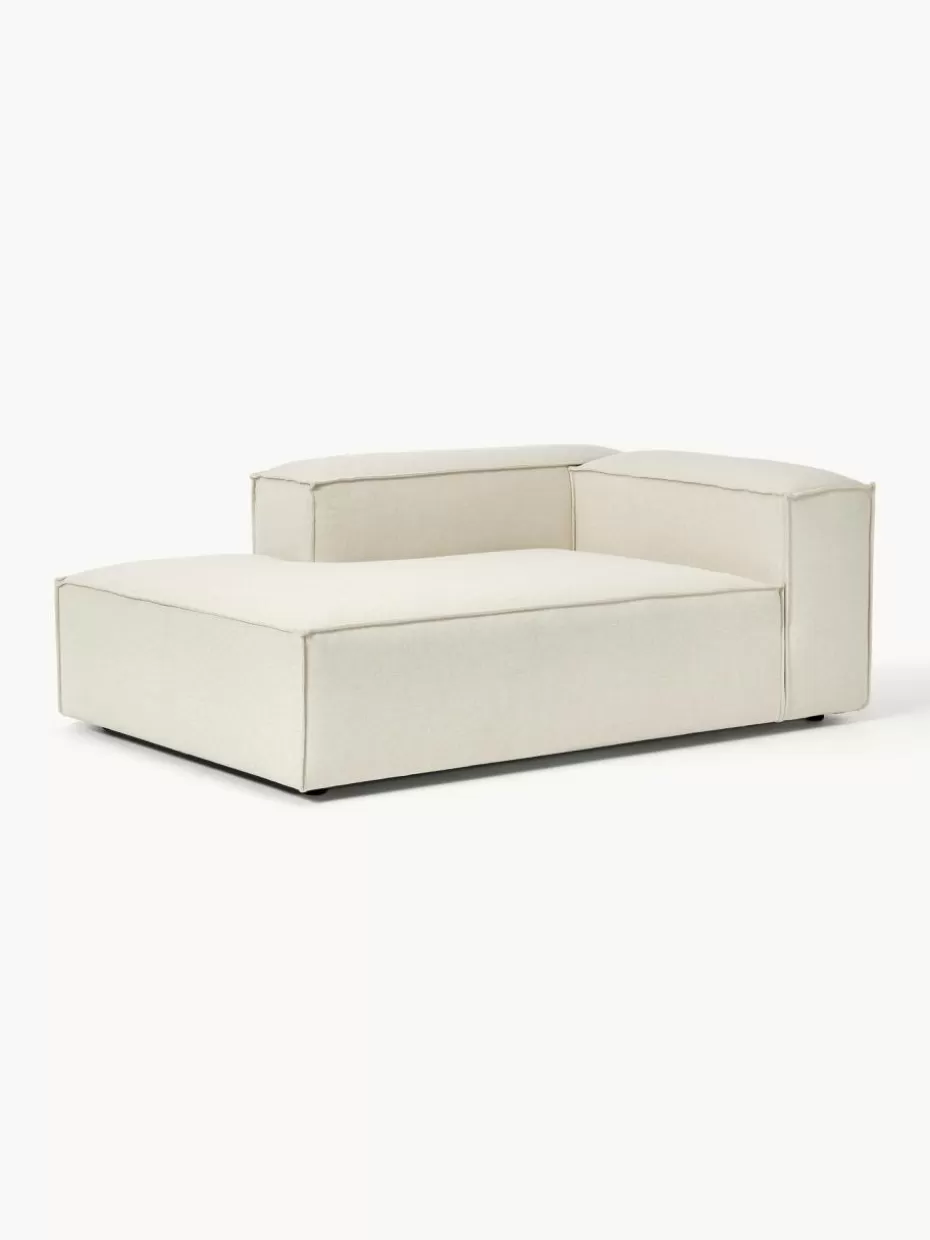 Sofas | Sofaserien-Westwing Collection Ottomane-Eckmodul Lennon Webstoff Off White