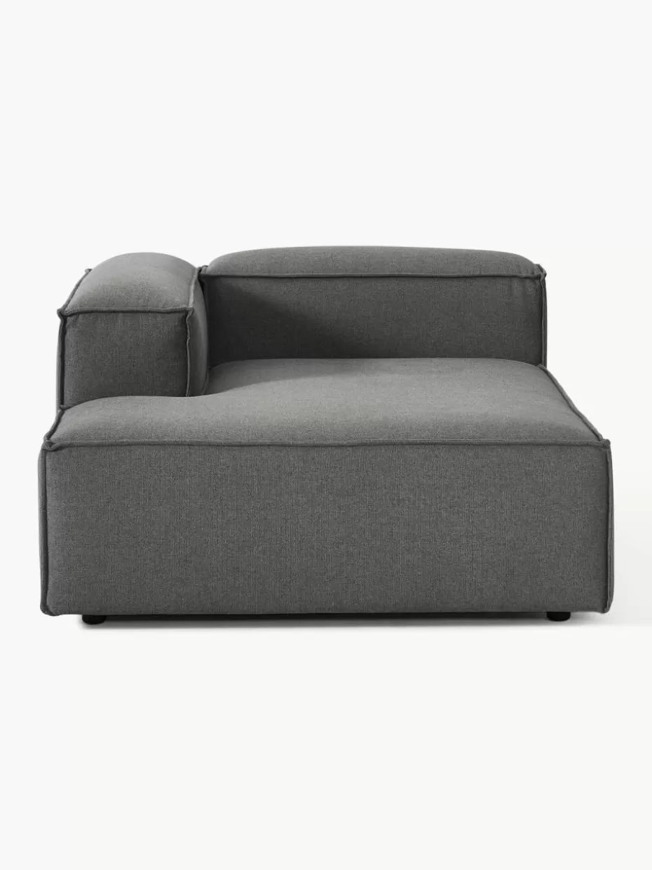 Sofas | Sofaserien-Westwing Collection Ottomane-Eckmodul Lennon Webstoff Anthrazit