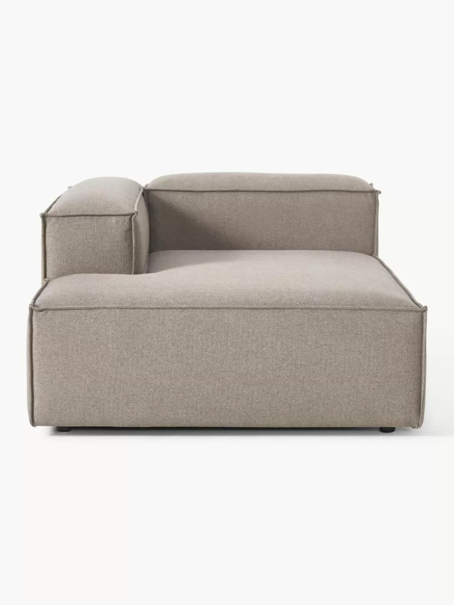 Sofas | Sofaserien-Westwing Collection Ottomane-Eckmodul Lennon Webstoff Taupe