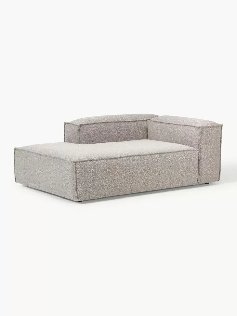Sofas | Sofaserien-Westwing Collection Ottomane-Eckmodul Lennon aus Bouclé Bouclé Taupe
