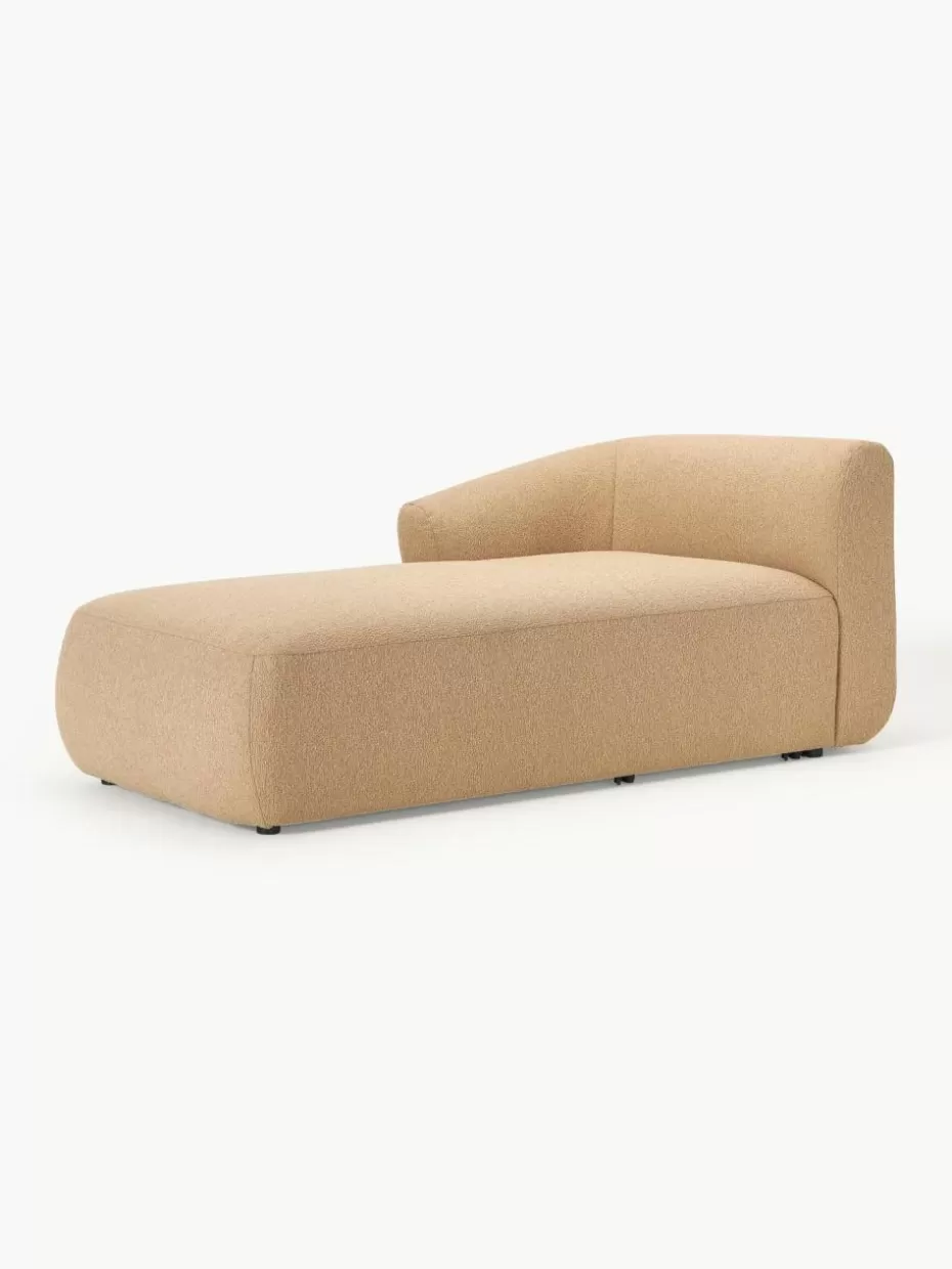 Sofas | Sofaserien-Westwing Collection Ottomane-Eckmodul Sofia aus Bouclé Bouclé Beige