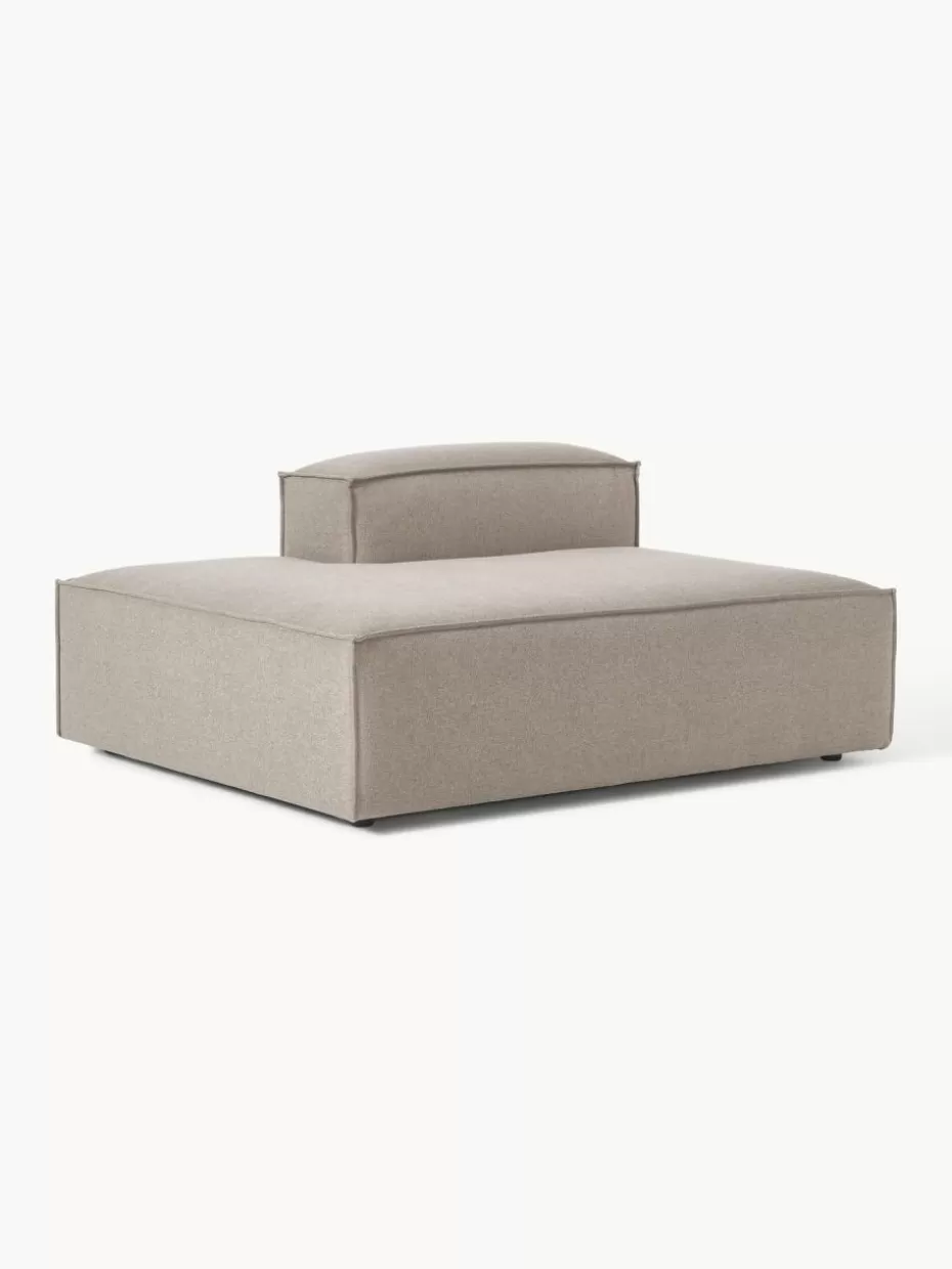 Sofas | Sofaserien-Westwing Collection Ottomane-Modul Lennon Webstoff Taupe