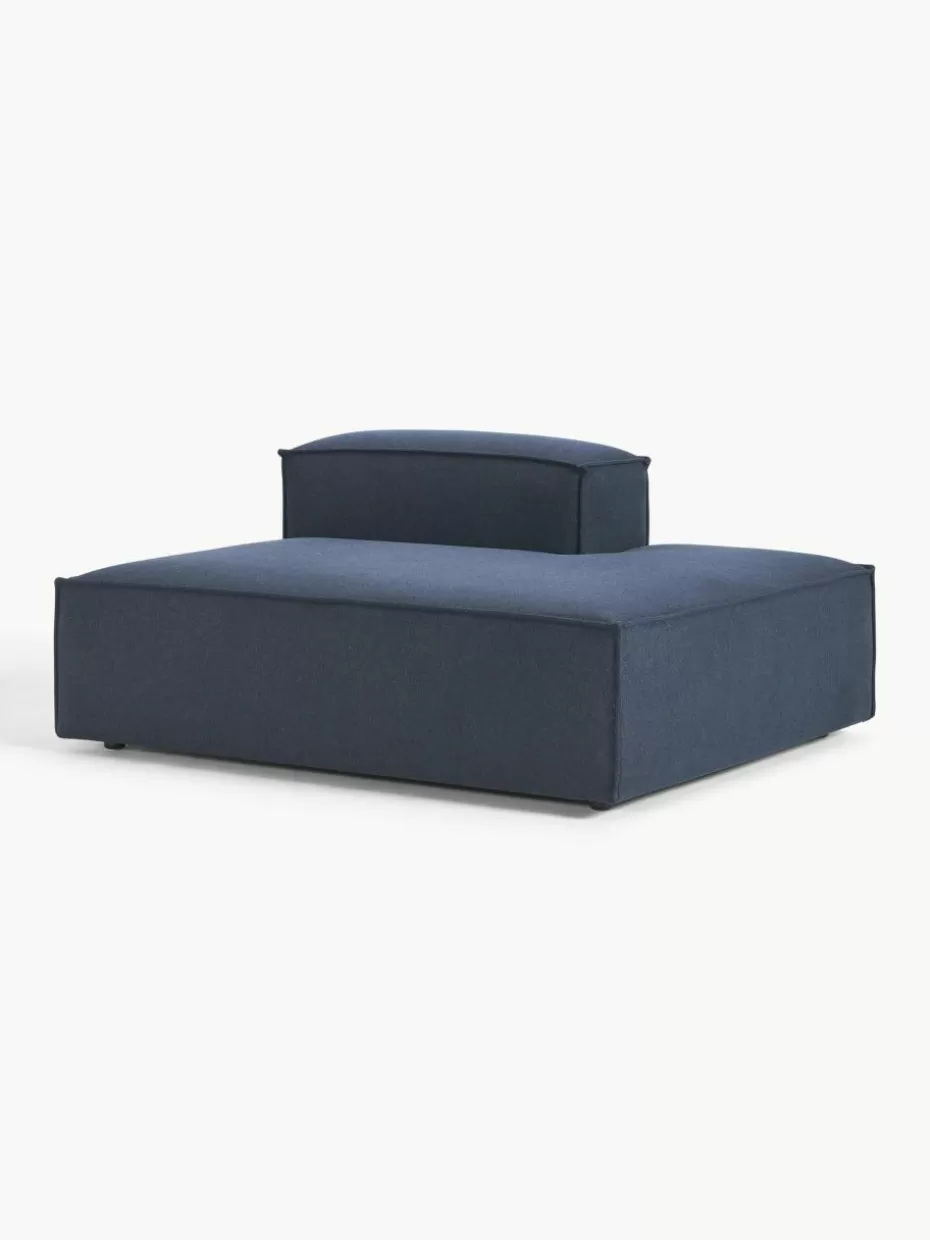 Sofas | Sofaserien-Westwing Collection Ottomane-Modul Lennon Webstoff Dunkelblau
