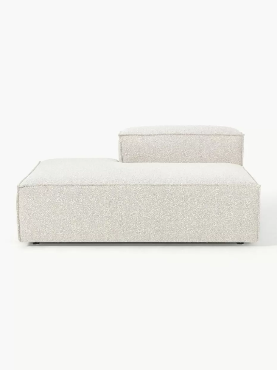 Sofas | Sofaserien-Westwing Collection Ottomane-Modul Lennon aus Bouclé Bouclé Off White