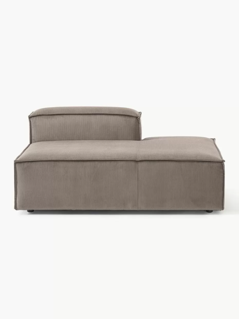Sofas | Sofaserien-Westwing Collection Ottomane-Modul Lennon aus Cord Cord Taupe
