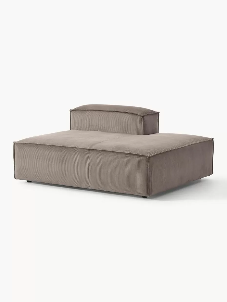 Sofas | Sofaserien-Westwing Collection Ottomane-Modul Lennon aus Cord Cord Taupe