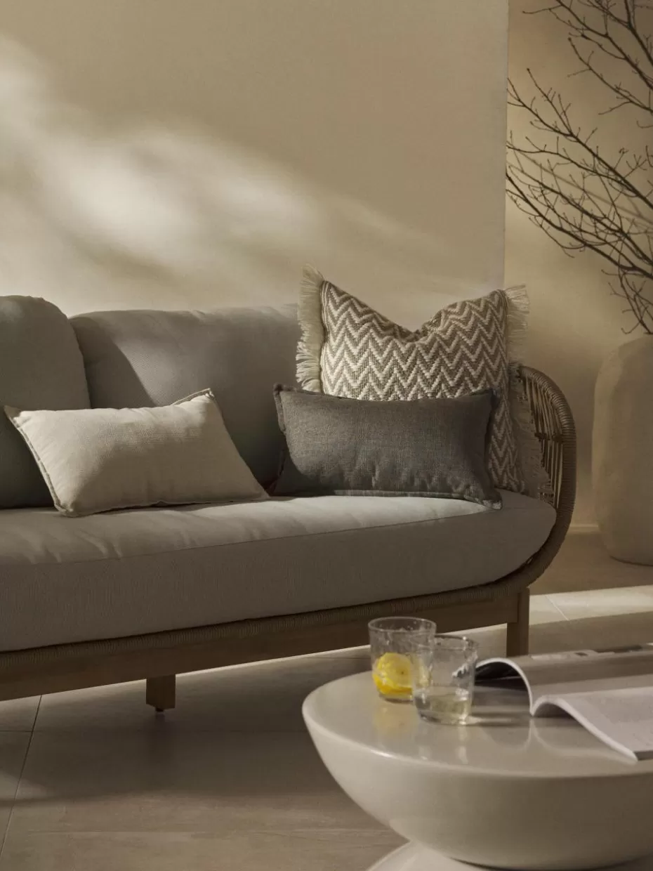 Dekokissen-Westwing Collection Outdoor-Kissen Oline Hellbeige