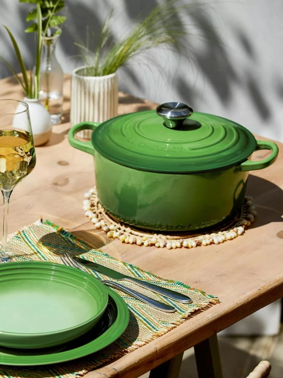 Töpfe-Le Creuset Ovaler Bräter Signature Collection aus Gusseisen Grüntöne, Silberfarben