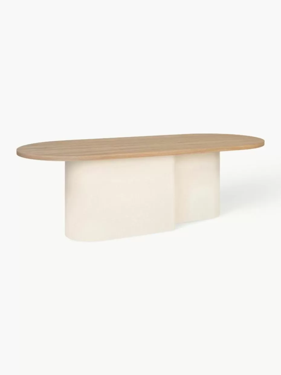 Couchtische-Noo.ma Ovaler Couchtisch Looi aus Holz