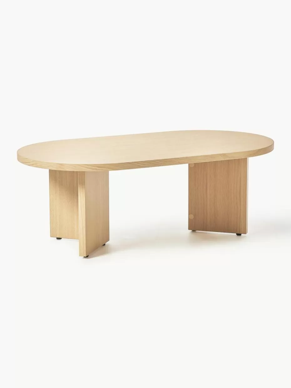 Couchtische-Westwing Collection Ovaler Holz-Couchtisch Toni Eschenholz