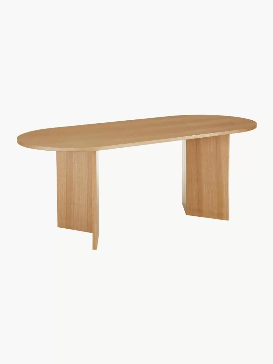 Esstische-Westwing Collection Ovaler Holz-Esstisch Toni, 200 x 90 cm Eschenholz