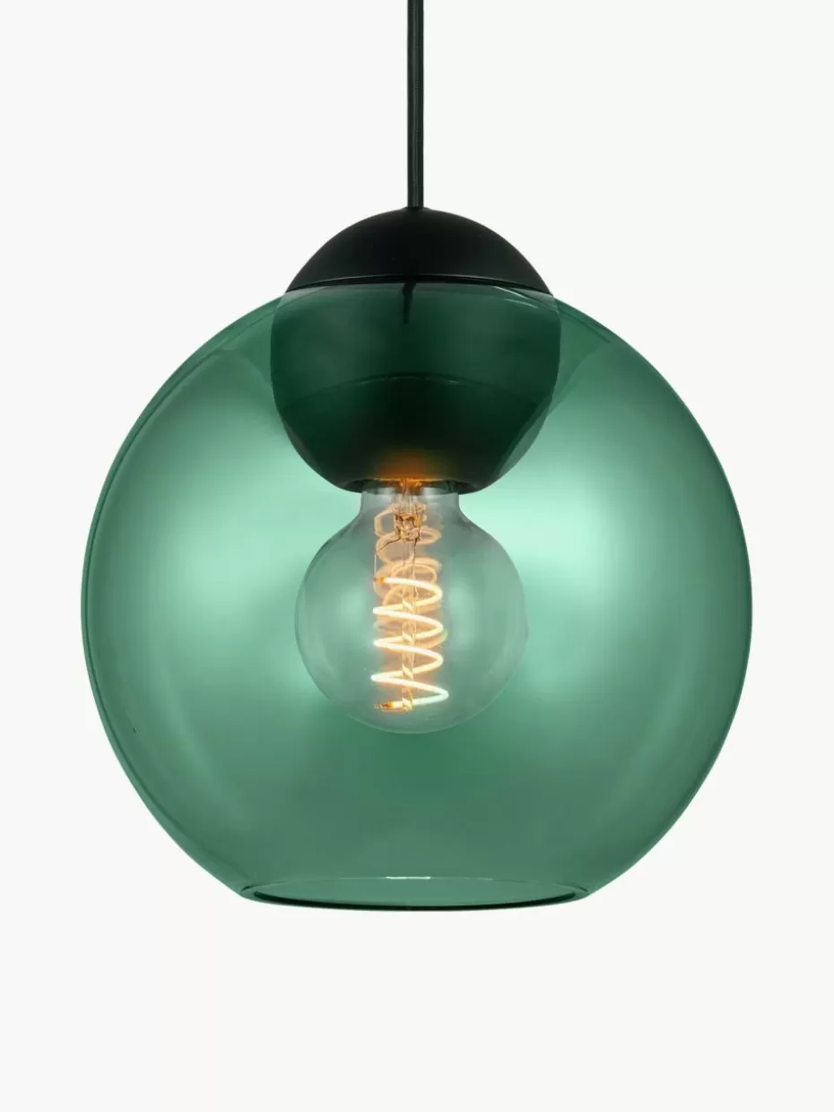 Pendelleuchten-Halo Design Pendelleuchte Bubbles aus Glas, in verschiedenen Größen Salbeigrün, Schwarz