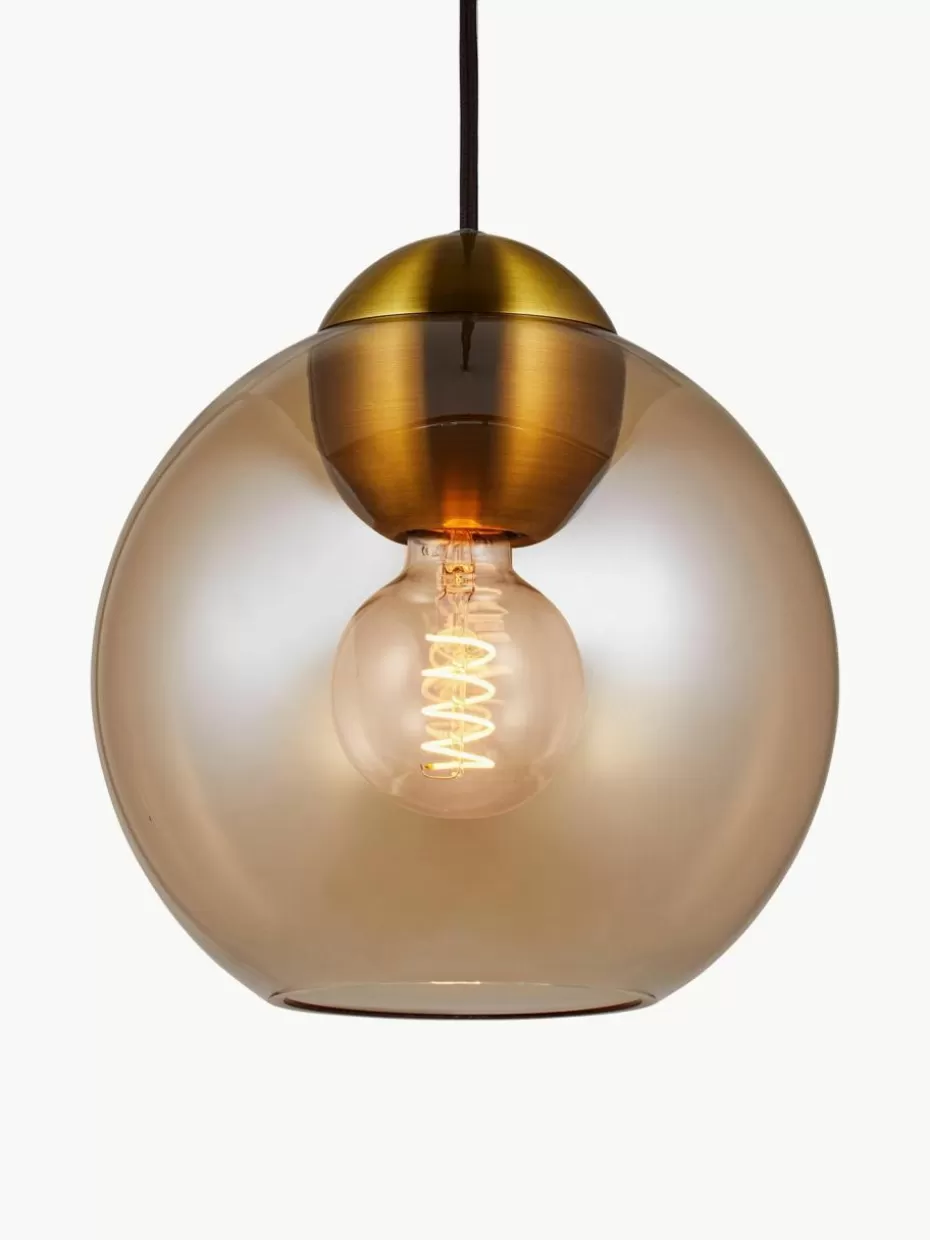 Pendelleuchten-Halo Design Pendelleuchte Bubbles aus Glas, in verschiedenen Größen Beige, Goldfarben mit Antik-Finish