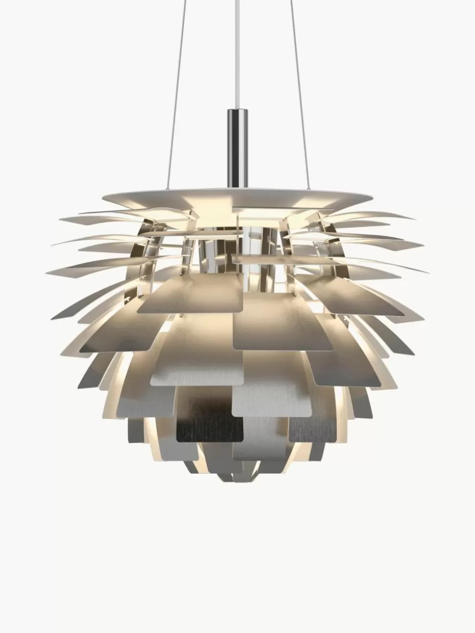 Pendelleuchten-Louis Poulsen Pendelleuchte PH Artichoke, H 47 cm Silberfarben