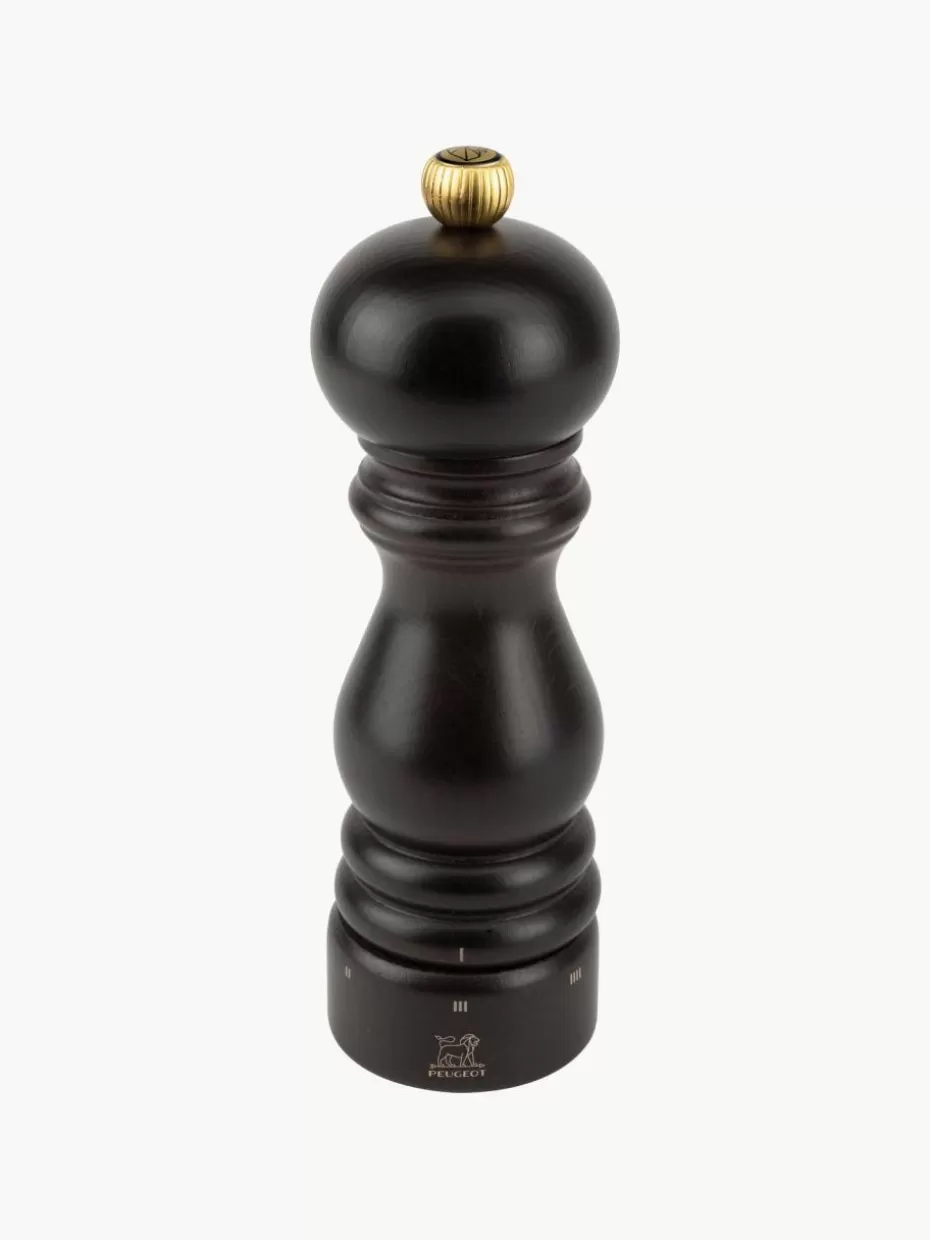 Gewürzmühlen-Peugeot Saveurs Pfeffermühle Paris aus Buchenholz, H 18 cm Buchenholz, dunkel lackiert