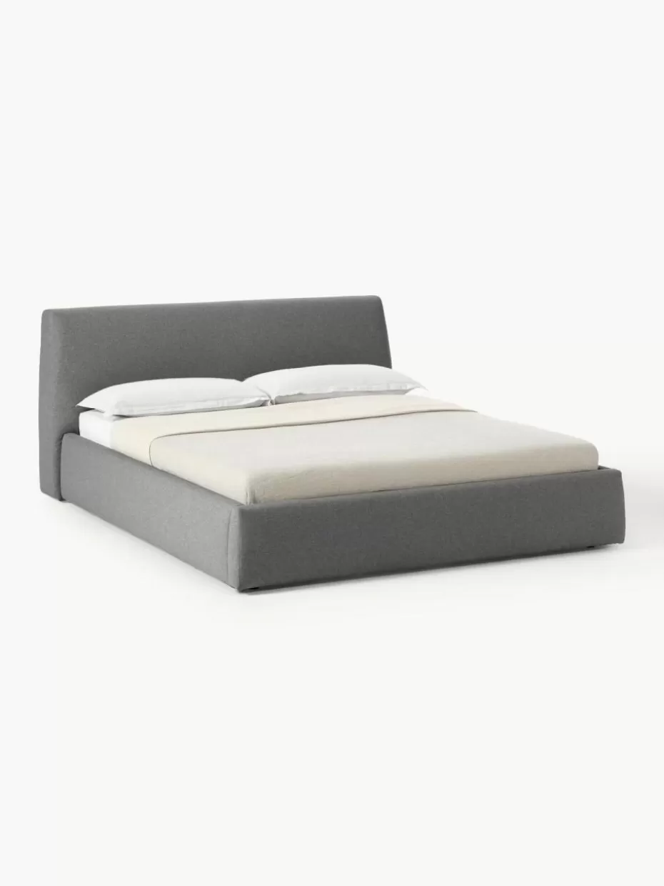 Betten-Westwing Collection Polsterbett Cloud mit Stauraum Webstoff Anthrazit
