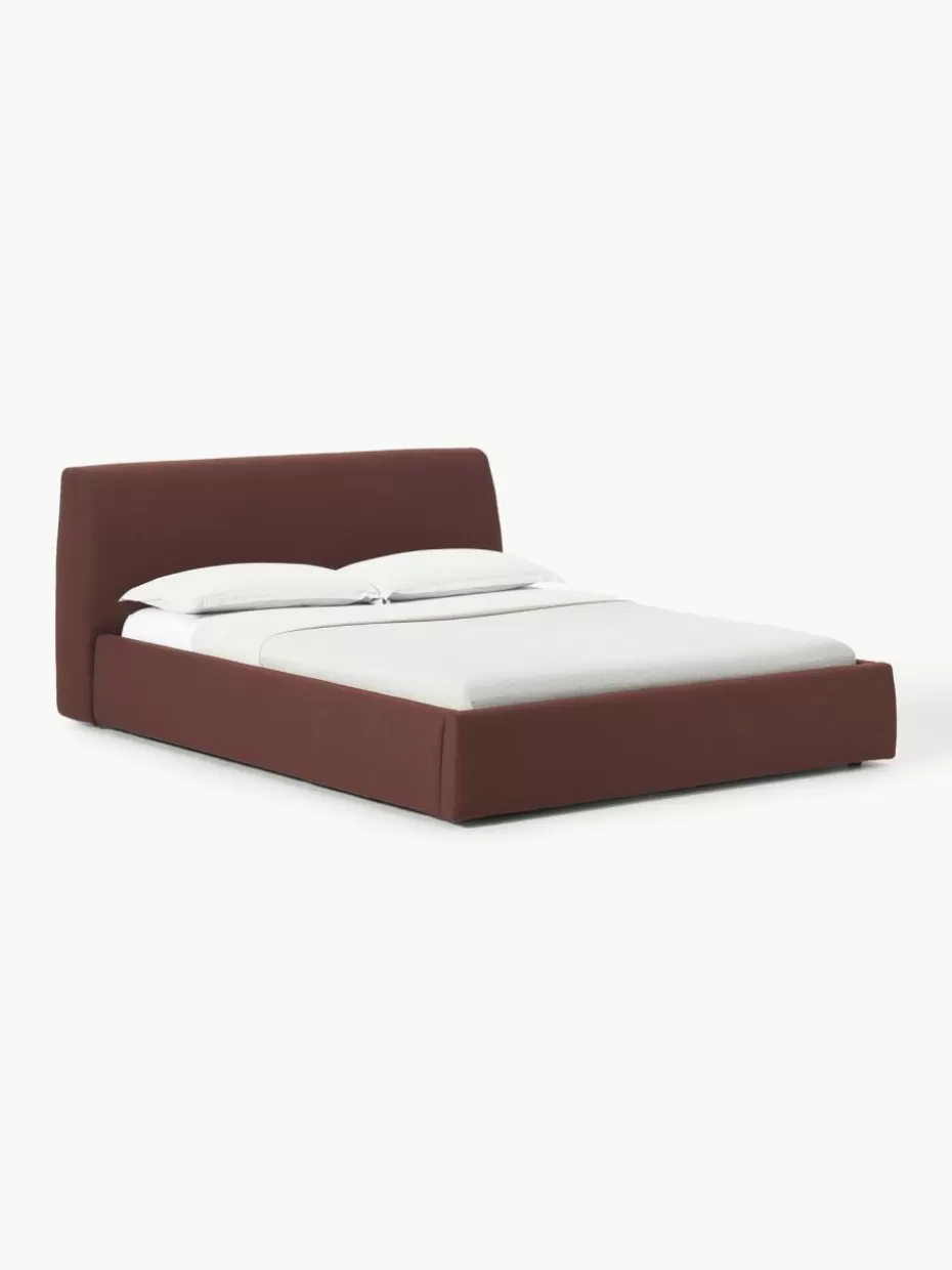 Betten-Westwing Collection Polsterbett Cloud mit Stauraum Webstoff Weinrot
