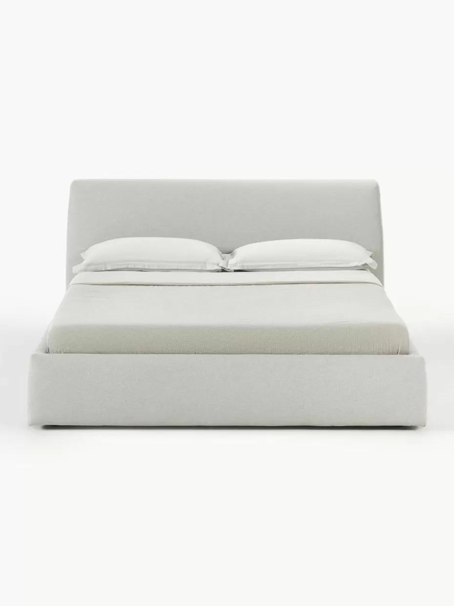 Betten-Westwing Collection Polsterbett Cloud mit Stauraum Webstoff Greige