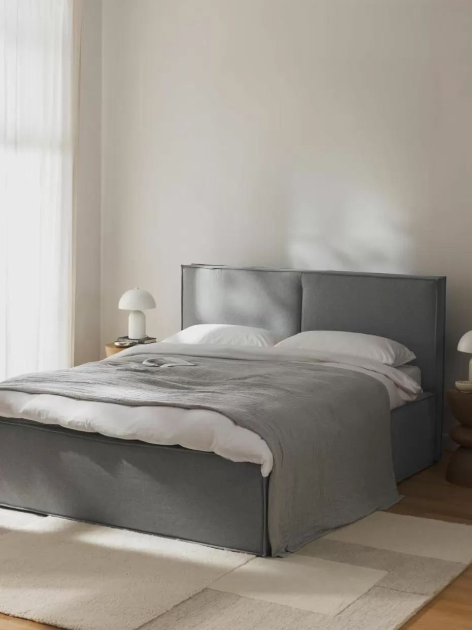 Betten-Westwing Collection Polsterbett Dream Webstoff Dunkelgrau