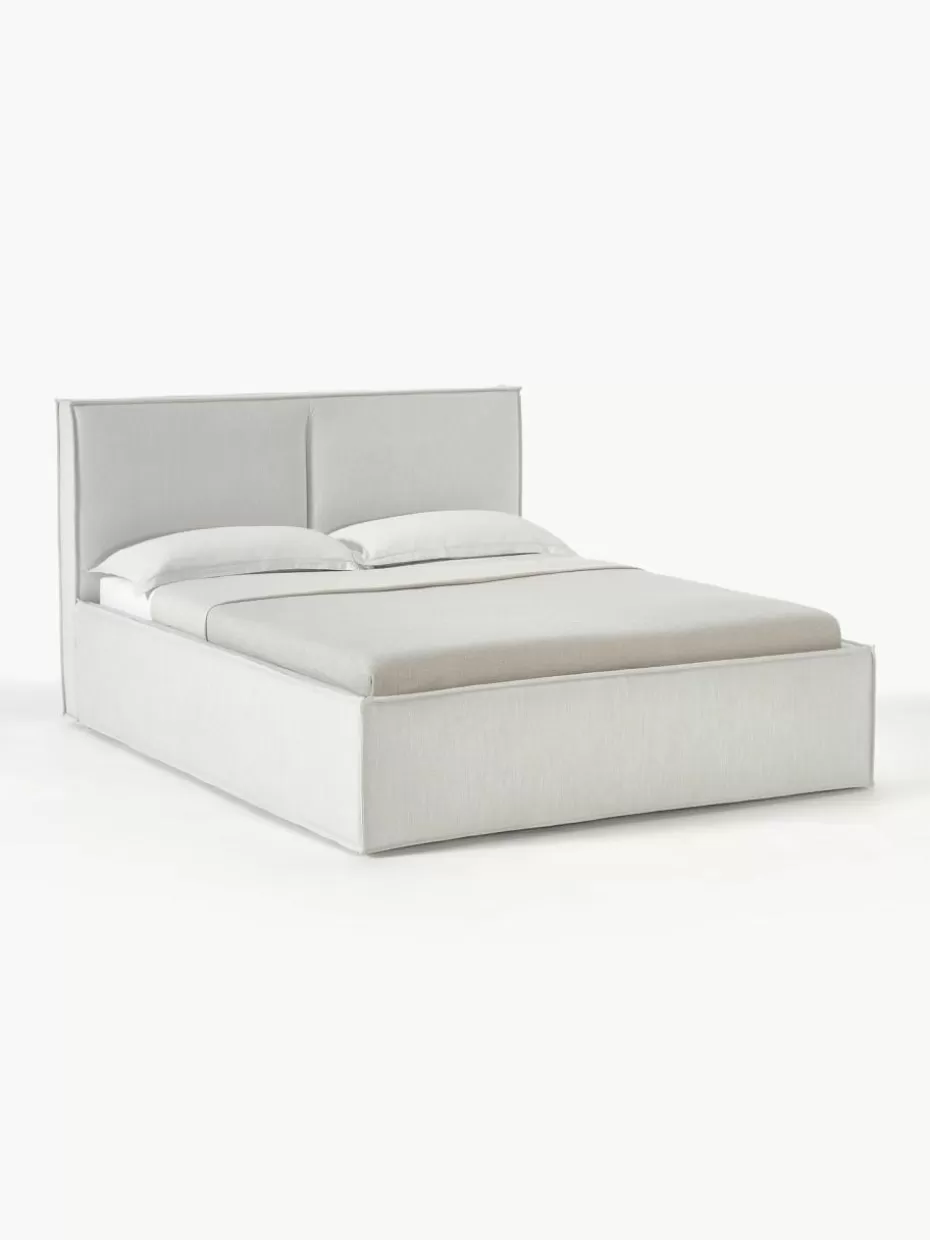 Betten-Westwing Collection Polsterbett Dream mit Stauraum Webstoff Greige