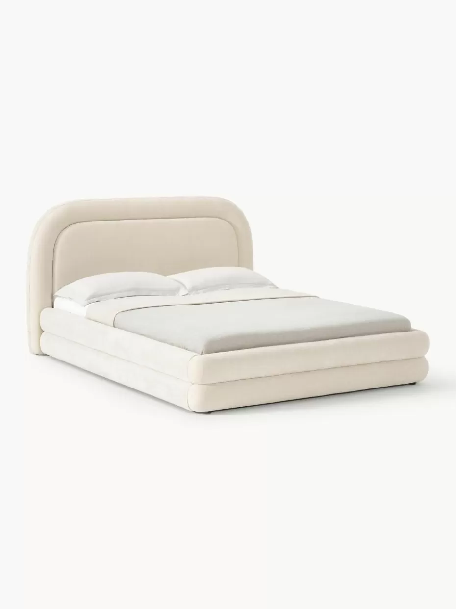 Betten-Westwing Collection Polsterbett Solomon Webstoff Off White