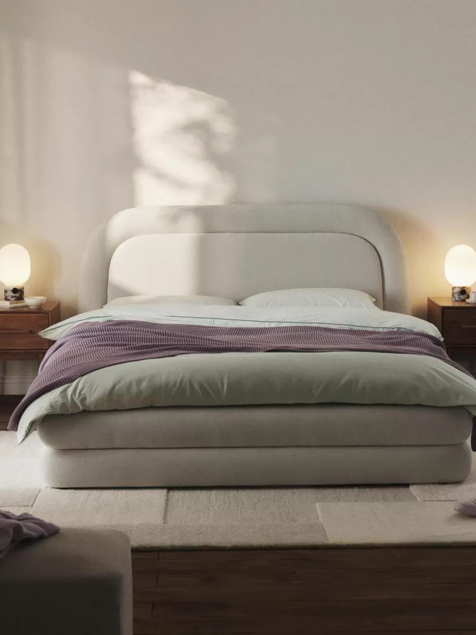 Betten-Westwing Collection Polsterbett Solomon Webstoff Off White
