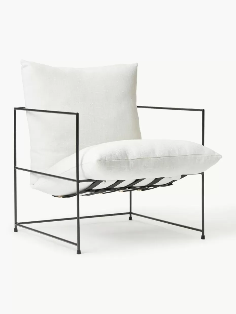Sessel-Westwing Collection Polstersessel Wayne Webstoff Off White