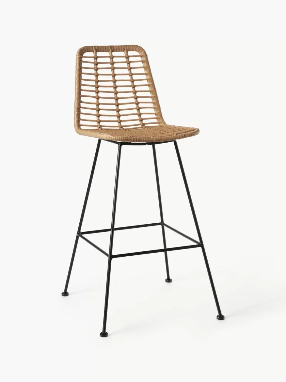 Barhocker-Westwing Collection Polyrattan-Barstuhl Costa