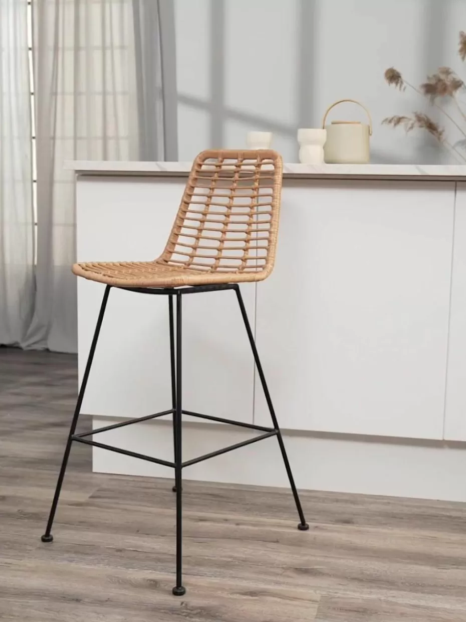 Barhocker-Westwing Collection Polyrattan-Barstuhl Costa