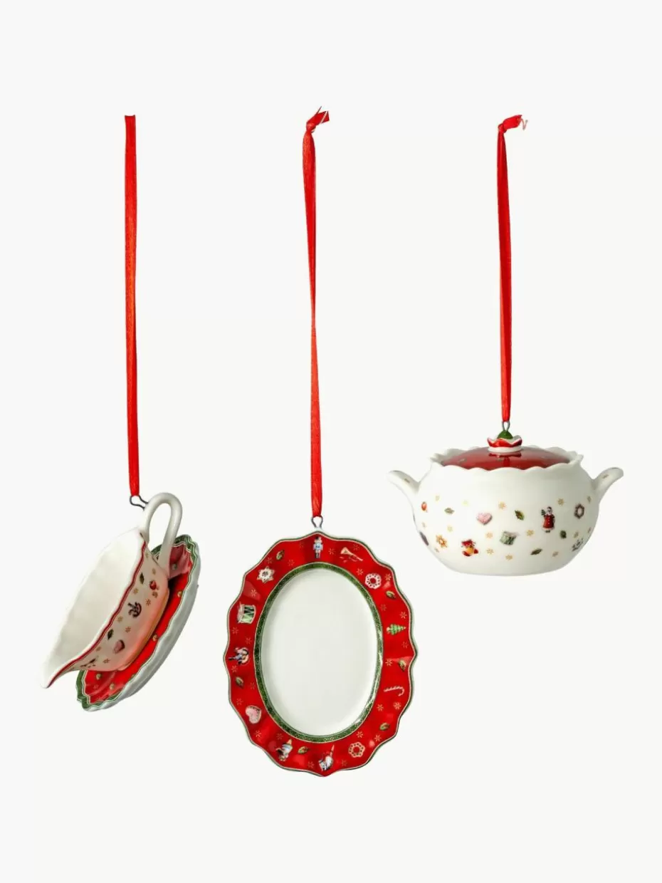 Weihnachtskugeln & Baumanhänger-Villeroy & Boch Porzellan-Baumanhänger Toy's Delight, 3er-Set