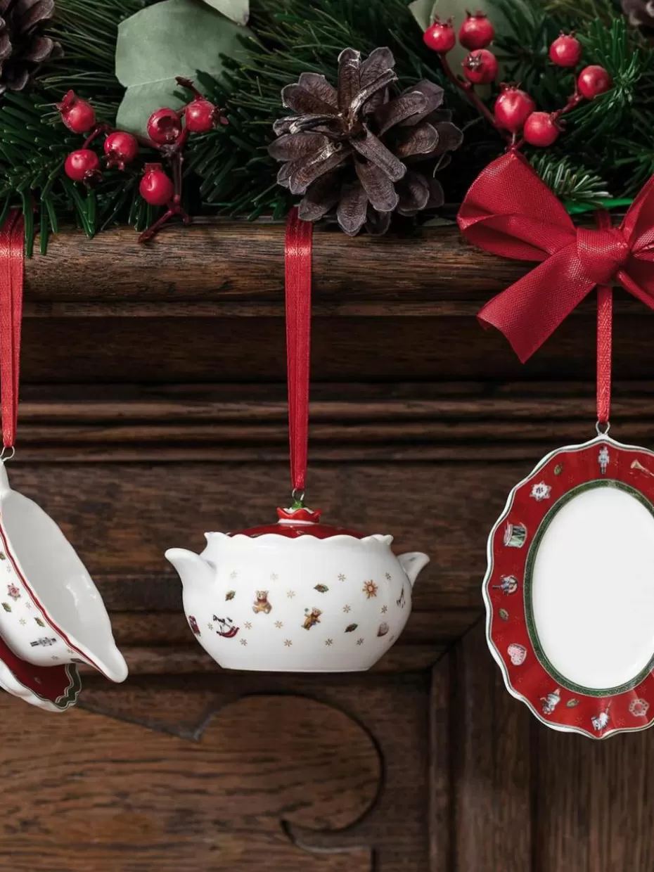 Weihnachtskugeln & Baumanhänger-Villeroy & Boch Porzellan-Baumanhänger Toy's Delight, 3er-Set