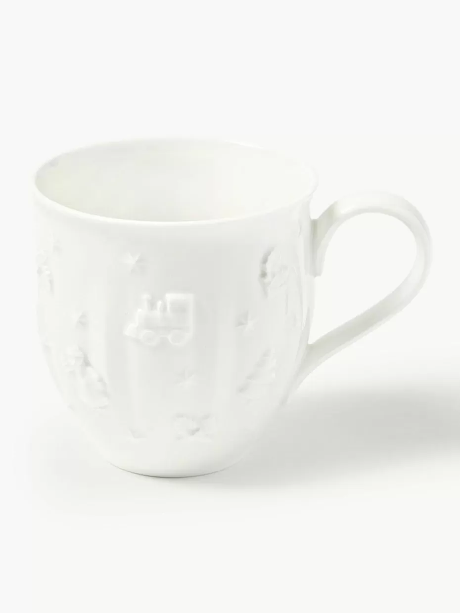 Weihnachtsgeschirr | Romantische Details-Villeroy & Boch Porzellan-Frühstücks-Set Toy's Delight, 2 Personen (6-tlg.)