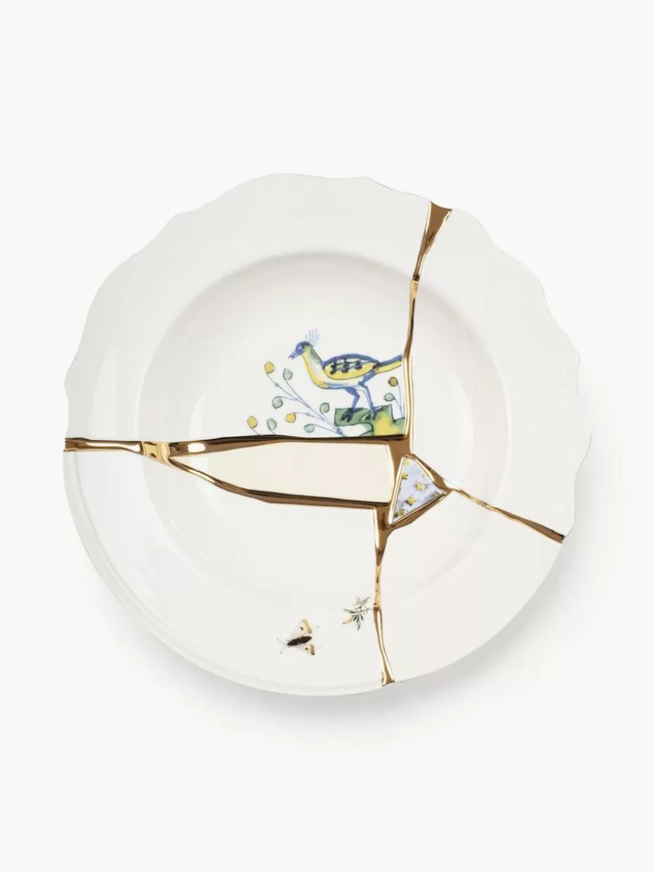 Teller-Seletti Porzellan-Pastateller Kintsugi