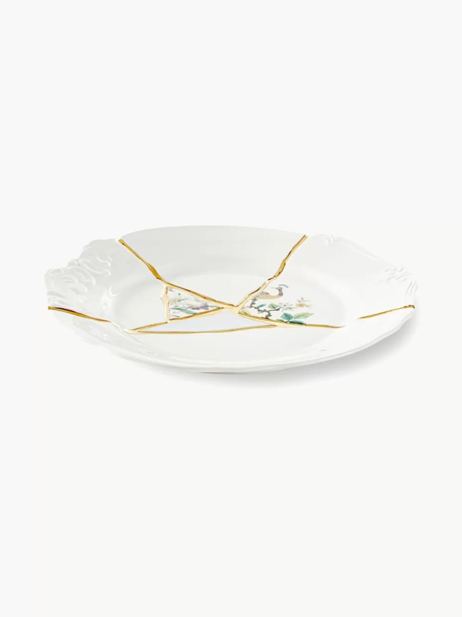 Teller-Seletti Porzellan-Speiseteller Kintsugi
