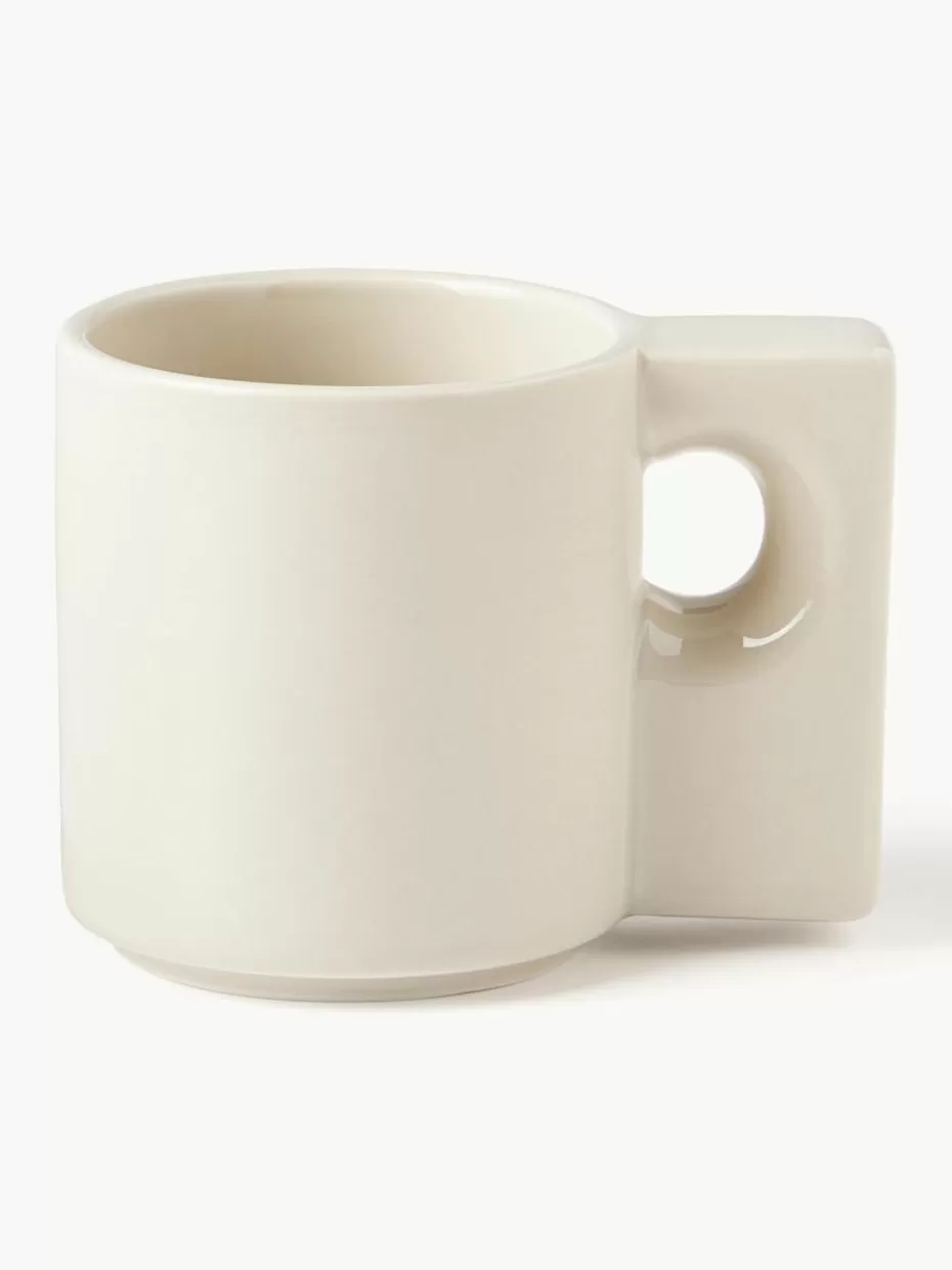 Tassen-Westwing Collection Porzellan-Tassen Keira, 2 Stück Off White