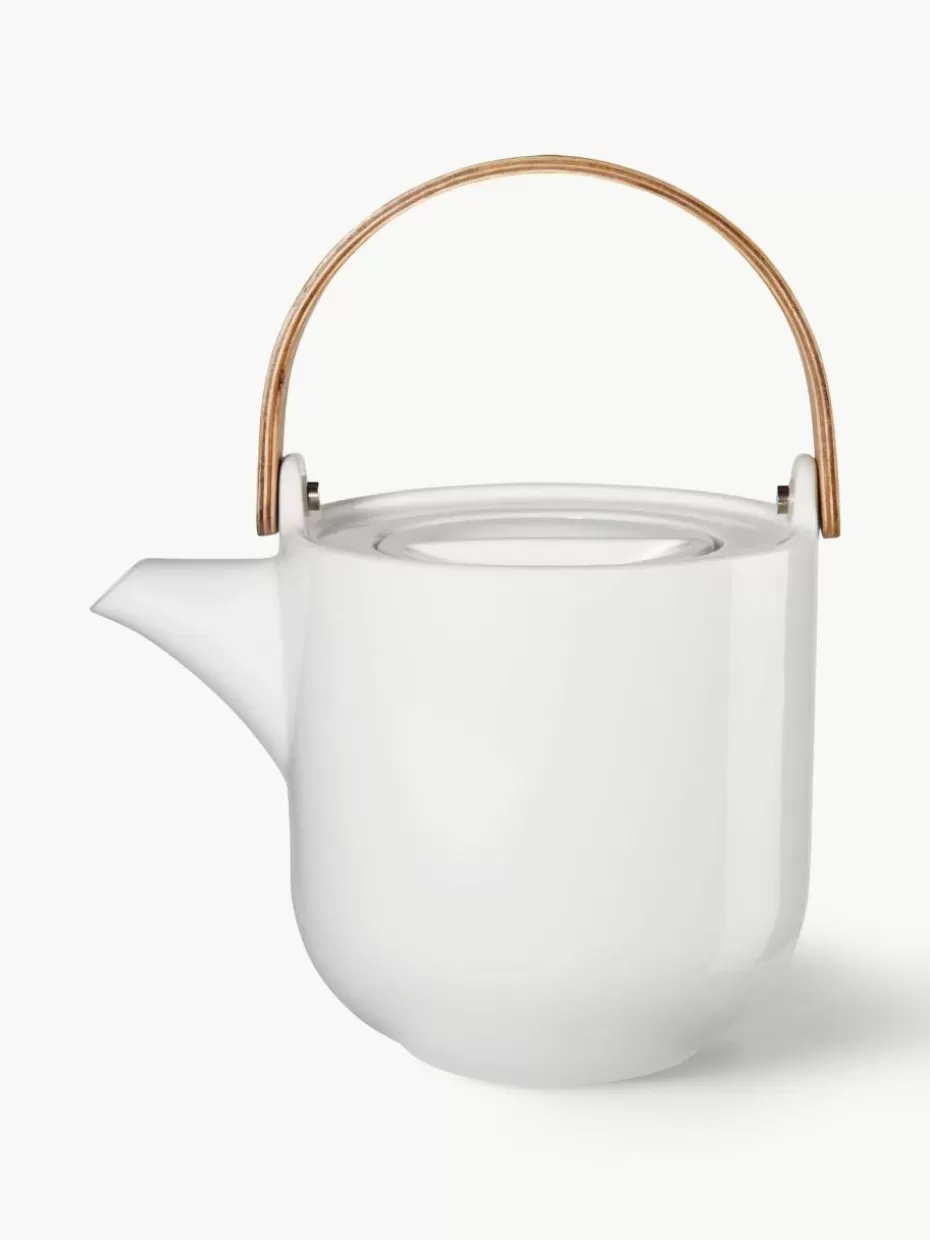Kannen & Karaffen-Asa Selection Porzellan-Teekanne Coppa sencha mit Holzgriff, 1 L