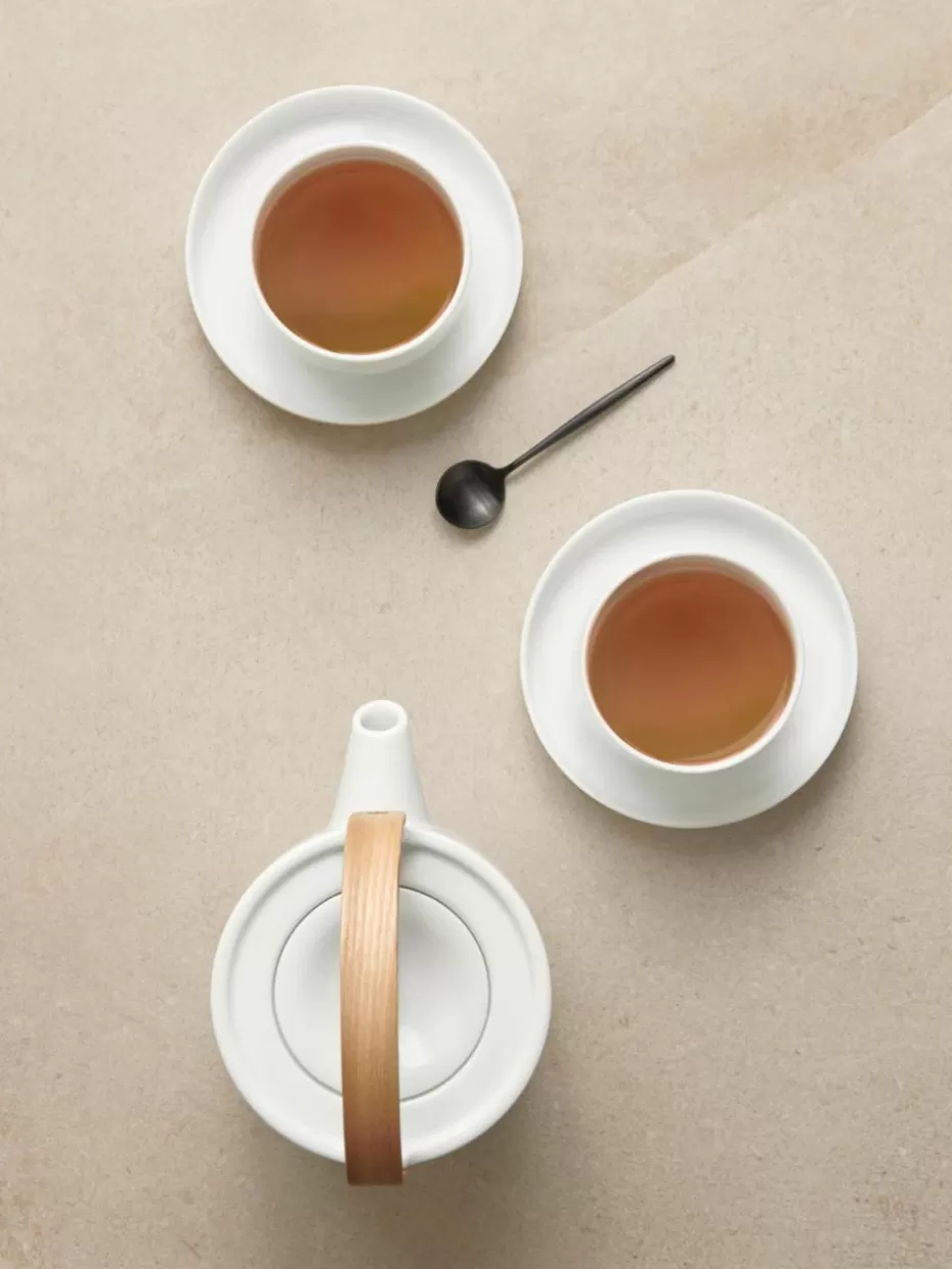 Kannen & Karaffen-Asa Selection Porzellan-Teekanne Coppa sencha mit Holzgriff, 1 L