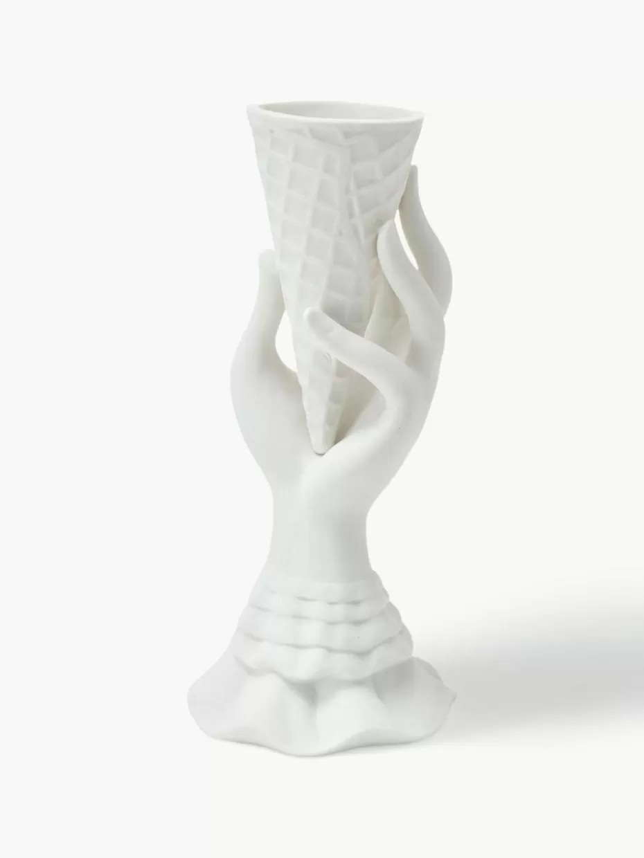 Vasen-Jonathan Adler Porzellan-Vase I-Scream, H 20 cm