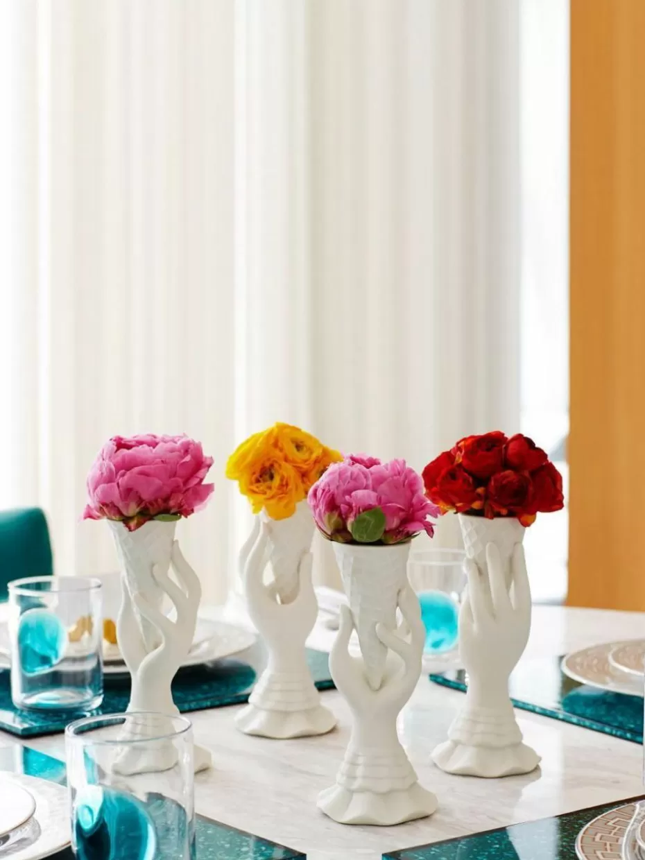 Vasen-Jonathan Adler Porzellan-Vase I-Scream, H 20 cm