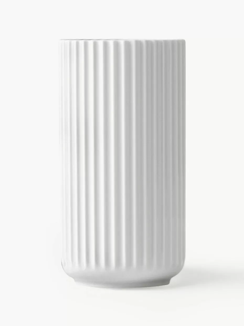 Vasen-Lyngby Porcelaen Porzellan-Vase Lyngby, H 21 cm Weiß